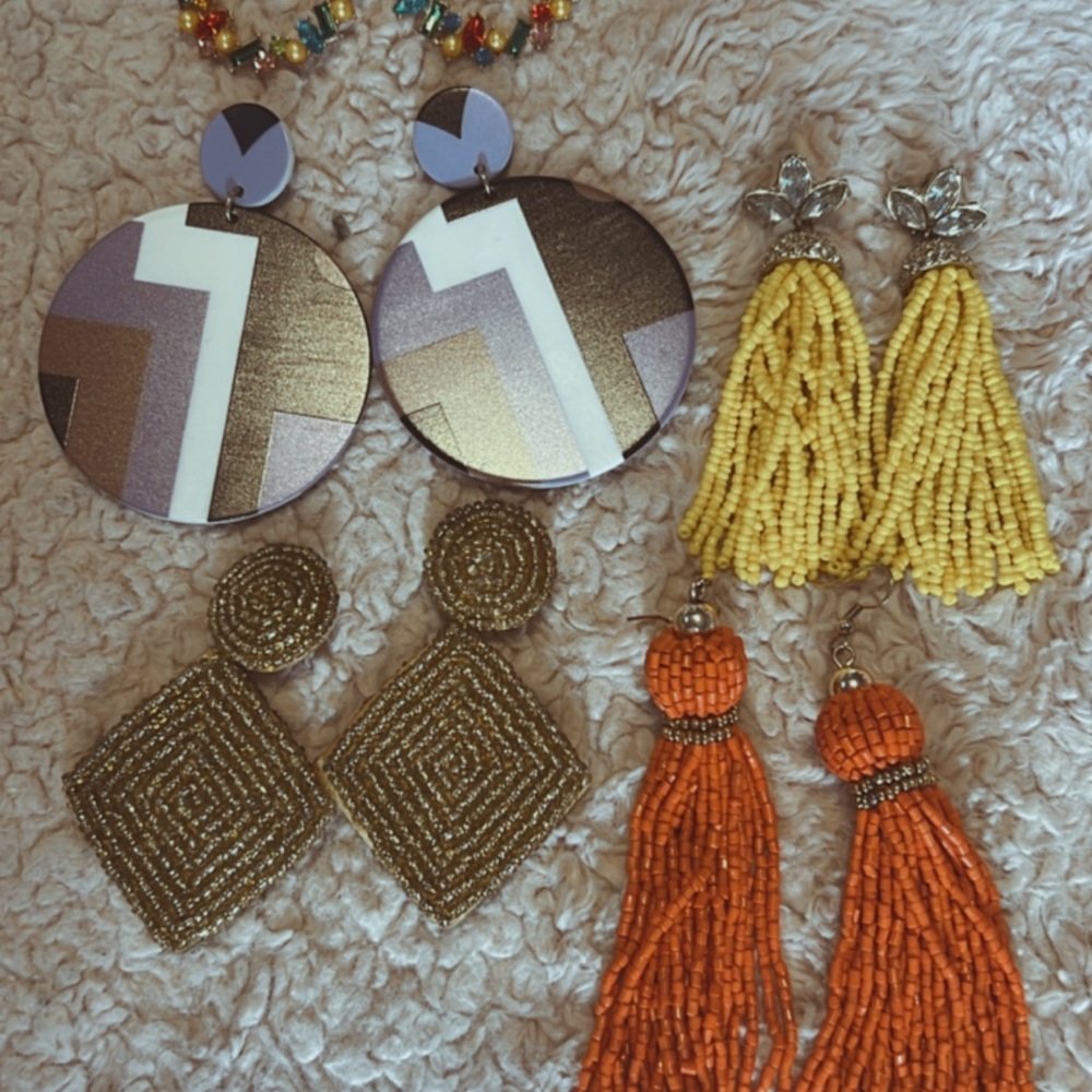 Colorful Beaded Earring Set